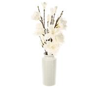 Composition florale artificielle Magnolias dans un vase en céramique H 75 cm