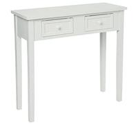 Atmosphera - Console Charme Blanche, L 80 x H 76 cm, 2 Tiroirs, Style Romantique - Meuble d'Appoint pour Entrée, Chambre, Salon