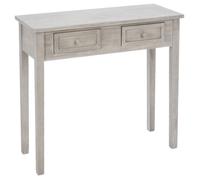 Atmosphera - Console traditionnelle en bois Charme - L. 80 x H. 76 cm - Marron