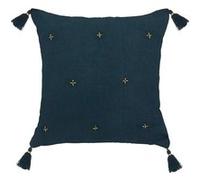 Coussin de chaise brodé rectangulaire Starke - 40 x 40 cm - Bleu nuit
