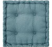 Atmosphera - Coussin de Sol Otto - Coton - Bleu Canard 40x40 cm