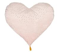 Atmosphera - Coussin décoratif Coeur Rose Berlingot Brillant 40 x 45 cm