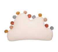 Atmosphera - Coussin décoratif Nuage en Coton avec Pompons 30 x 50 cm