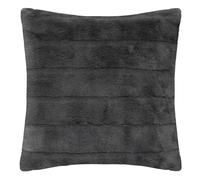 Atmosphera - Coussin déhoussable en Fourrure Gris foncé 45 x 45 cm