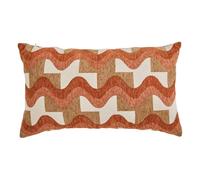 Atmosphera - Coussin Déhoussable Floe 58 x 38 cm, Rectangulaire, Motifs Géométriques, Texture Velours - pour Canapé, Lit, Décoration