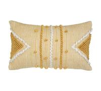 Atmosphera - Coussin déhoussable Ocre & Blanc 30 x 50 cm
