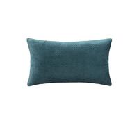 Coussin Dolce effet velours déhoussable 58x38 cm - Bleu canard
