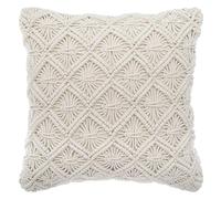 Atmosphera - Coussin Eté Indien en macramé 40x40 cm