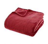 Atmosphera Couverture en polaire de flanelle rouge 180 x 230 cm - 250 g/m²