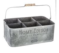 ATMOSPHERA CREATEUR D'INTERIEUR AC-Déco Porte Plantes Six emplacements Vintage - L 36,5 x l 24 x H 14 cm - Gris