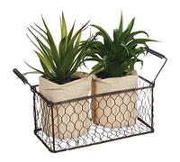 ATMOSPHERA CREATEUR D'INTERIEUR Aloe Vera Artificiel X2 + Panier 23 * 13*H21CM
