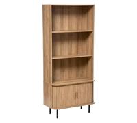 Atmosphera Créateur d'Intérieur - Bibliothèque Colva 2 Portes Effet Chêne - Étagère 5 Cases pour Chambre, Salon, Bureau - L80 x H179,5cm