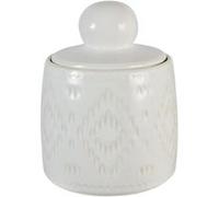 Atmosphera Boîte déco ronde en grès - Blanc