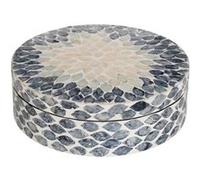 Boîte Déco Ronde Sheila 25cm Gris