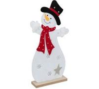 Atmosphera Créateur d'intérieur - Bonhomme de Neige Feutrine "LED" 37cm Blanc Blanc G