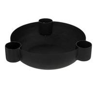 Bougeoir 3 Bougies en Métal Jiling 14cm Noir