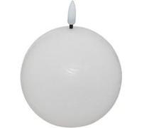 Atmosphera Bougie boule à LED Molia 12 cm Blanc