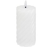 Bougie ronde LED twist Aloe 7x13cm blanc - Atmosphera Créateur d'intérieur