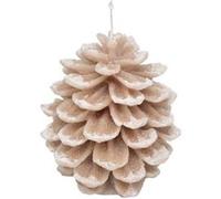 Bougie Déco Pomme de Pin 560g Beige & Blanc