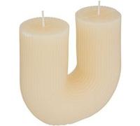 Atmosphera Bougie en U Demi – coton H12 cm 400 g Ivoire
