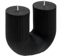 Atmosphera Bougie design en U Demi 400 g Noir