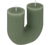 Atmosphera - Bougie en U Demi en coton H12cm vert céladon