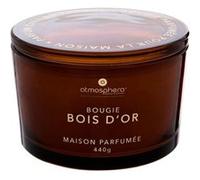 Atmosphera – Bougie parfumée en verre Glowy 440 g Bois d'Or