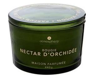 Atmosphera Créateur d'intérieur - Bougie Parfumée en Verre "Glowy" 440g Nectar d'Orchidée Vert G