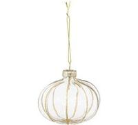 Boule de Noël en Verre Citrouille 8cm Transparent