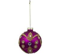 Atmosphera Créateur d'intérieur - Boule de Noël "Glitter Folk" 8cm Rose & Or Rose G