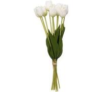 Bouquet de Fleurs Artificielles Tulipes 48cm Blanc