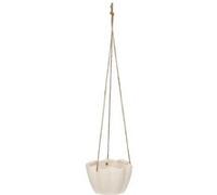 Atmosphera - Cache-pot suspendu wild céramique blanc d17xh10,5cm