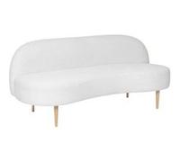 Atmosphera Canapé 2 places tissu bouclette - Blanc