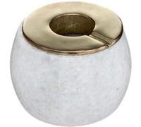 Atmosphera Créateur d'intérieur - Cendrier Rond en Marbre "Edi" 12cm Blanc Blanc G