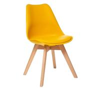 Chaise ""Baya"" pieds hêtre jaune - Atmosphera Créateur d'intérieur