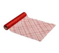 Chemin de Table en Tissu Carreaux 28x500cm Rouge