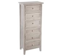 ATMOSPHERA CREATEUR D'INTERIEUR Commode chiffonnier 6 tiroirs Aspect Bois Vieilli