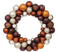 Couronne Boule de Noël 35cm Marron