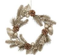 Couronne de Noël Pomme de Pin 40cm Or