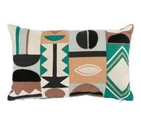 Atmosphera Créateur d'intérieur - Coussin Brodé Imprimé "Malakite" 30x50cm Vert Vert G