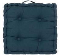 Créateur d'intérieur - Coussin de Sol "Dorian" 40x40cm Bleu Egéen