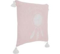 Coussin Déco 4 Pompons Rose