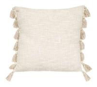 Coussin Gypsy ivoire à pompons 50 x 50 cm