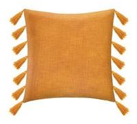 Coussin Déco Pompons Gypsy Ocre 50x50 cm