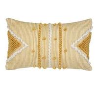Atmosphera - Coussin R.O.W. - Plastique recyclé - Jaune Ocre 30x50 cm