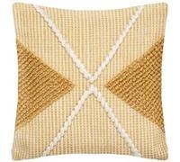 Atmosphera - Coussin R.O.W. - Plastique recyclé - Jaune Ocre 45x45 cm