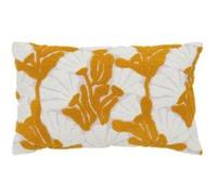 Coussin déco Brodé Daisy 30x50cm Ocre