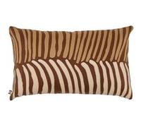 Coussin Déco Brodé Hary 30x50cm Marron