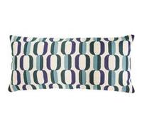 Coussin Déco Brodé Hary 35x75cm Bleu