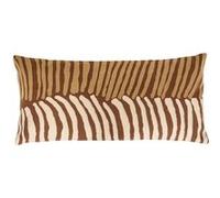 Coussin Déco Brodé Hary 35x75cm Marron
